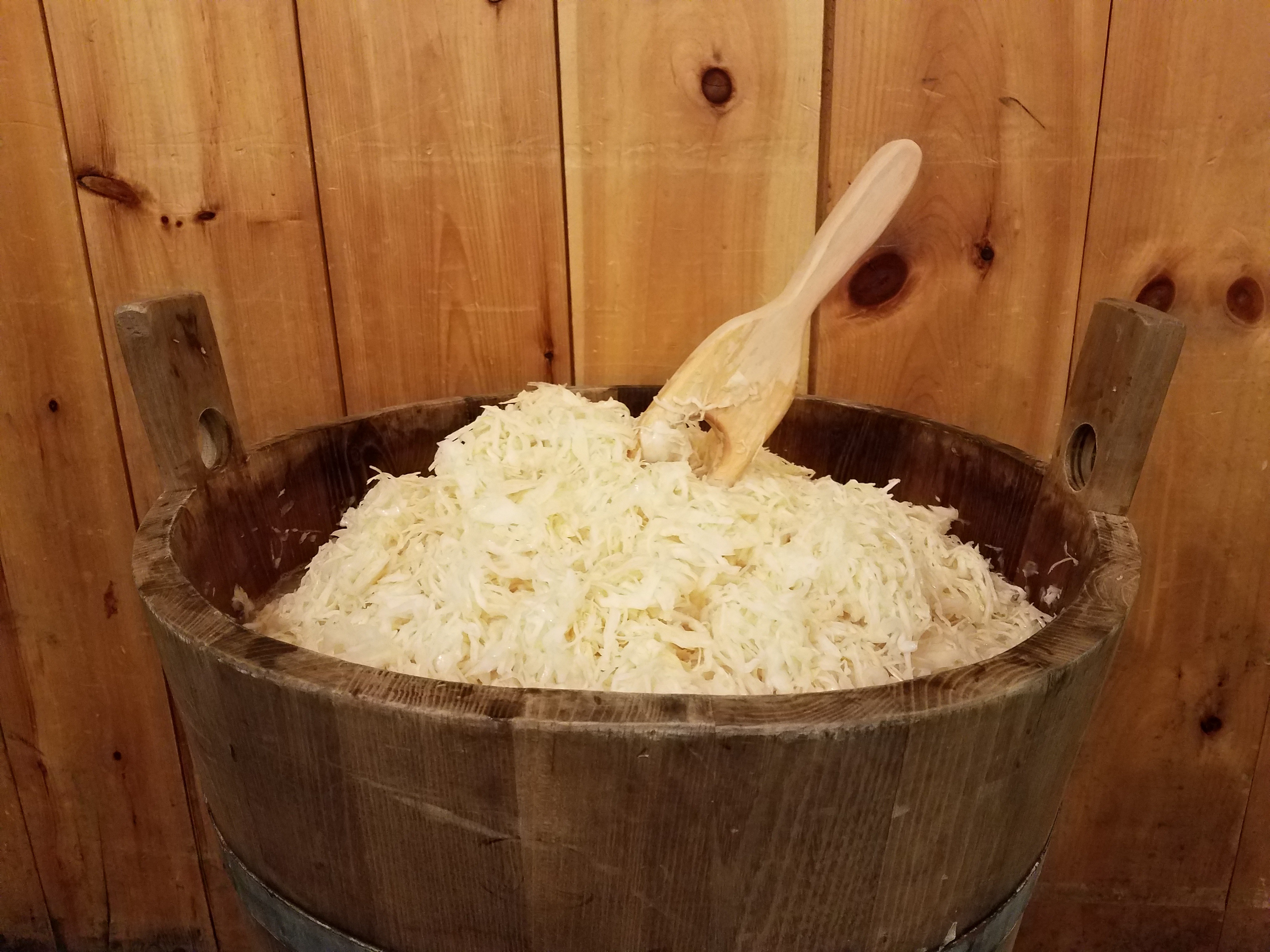 sauerkraut in a crock